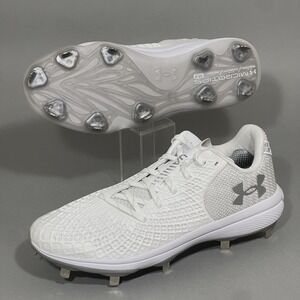 Under Armour Softball Cleats Women's 7 Metal Glyde 2.0 MT White 3026601-100 USA